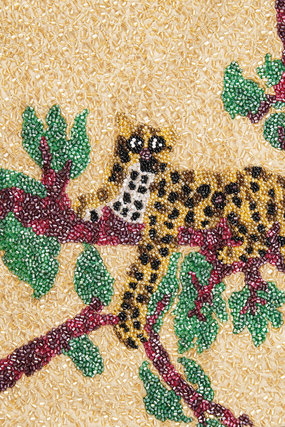 Hand-Beaded Jungle Leopard Mini Skirt | Supernova