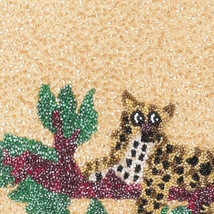 Hand-Beaded Jungle Leopard Mini Skirt | Supernova