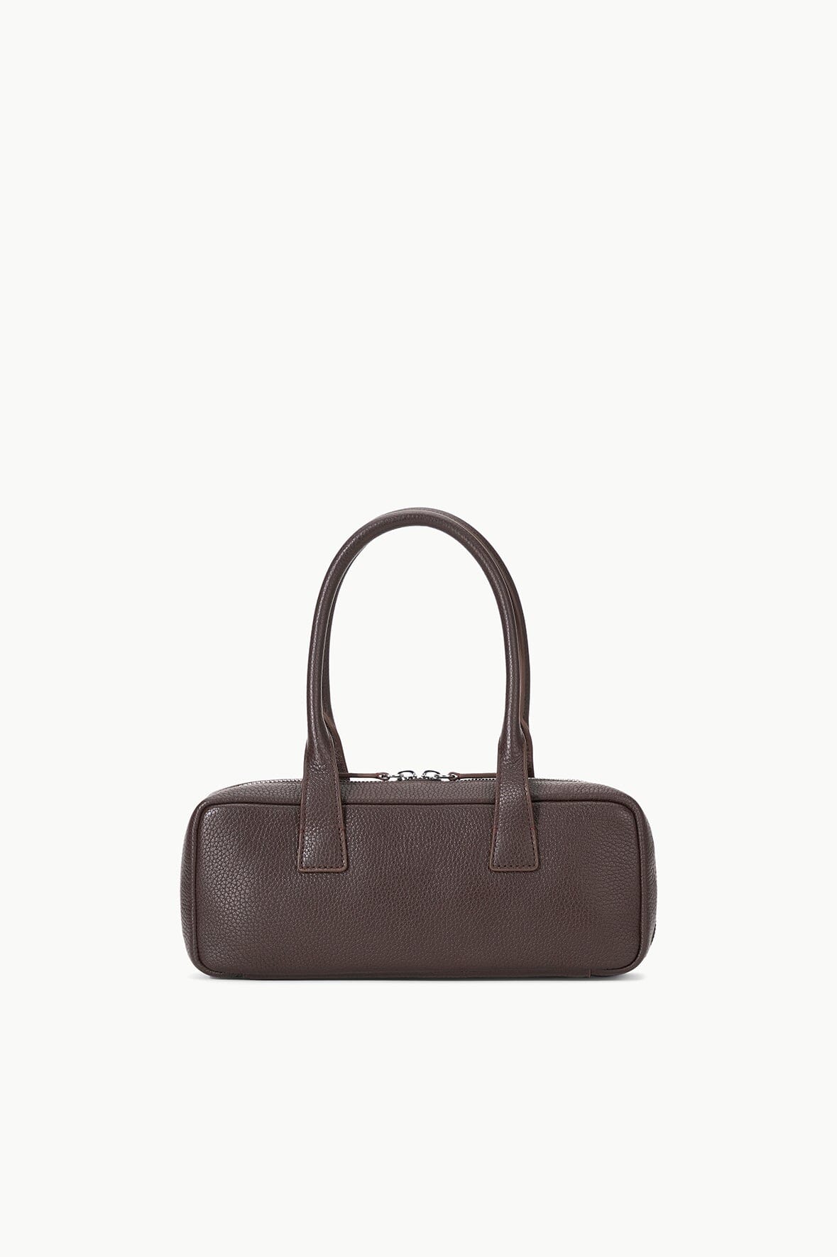 The Dude Leather Shoulder Bag with Zipper Pockets - Espresso