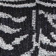 Tommy Hand-Beaded Vegan Leather Shoulder Bag Black White