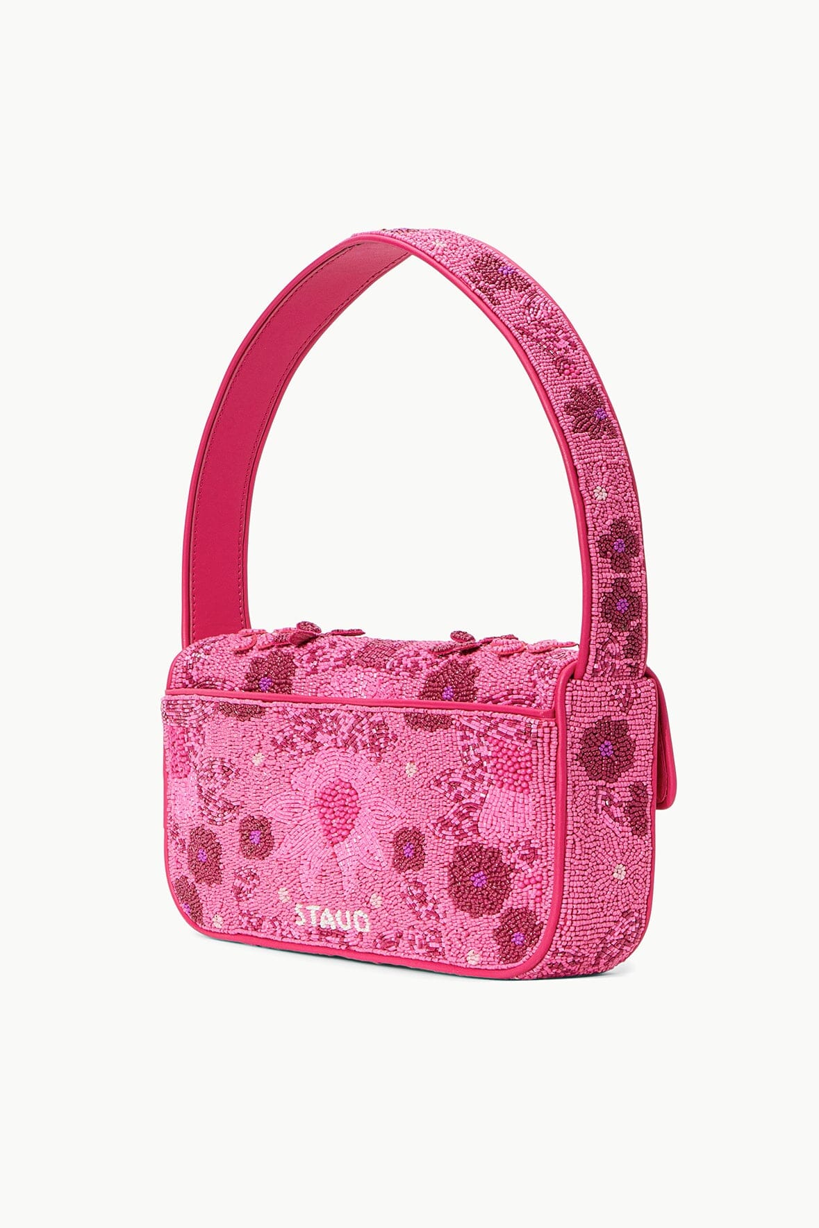 Tommy Hilfiger Beaded Shoulder Bag with 3D Floral Embellishments