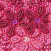 Tommy Hilfiger Beaded Shoulder Bag with 3D Floral Embellishments