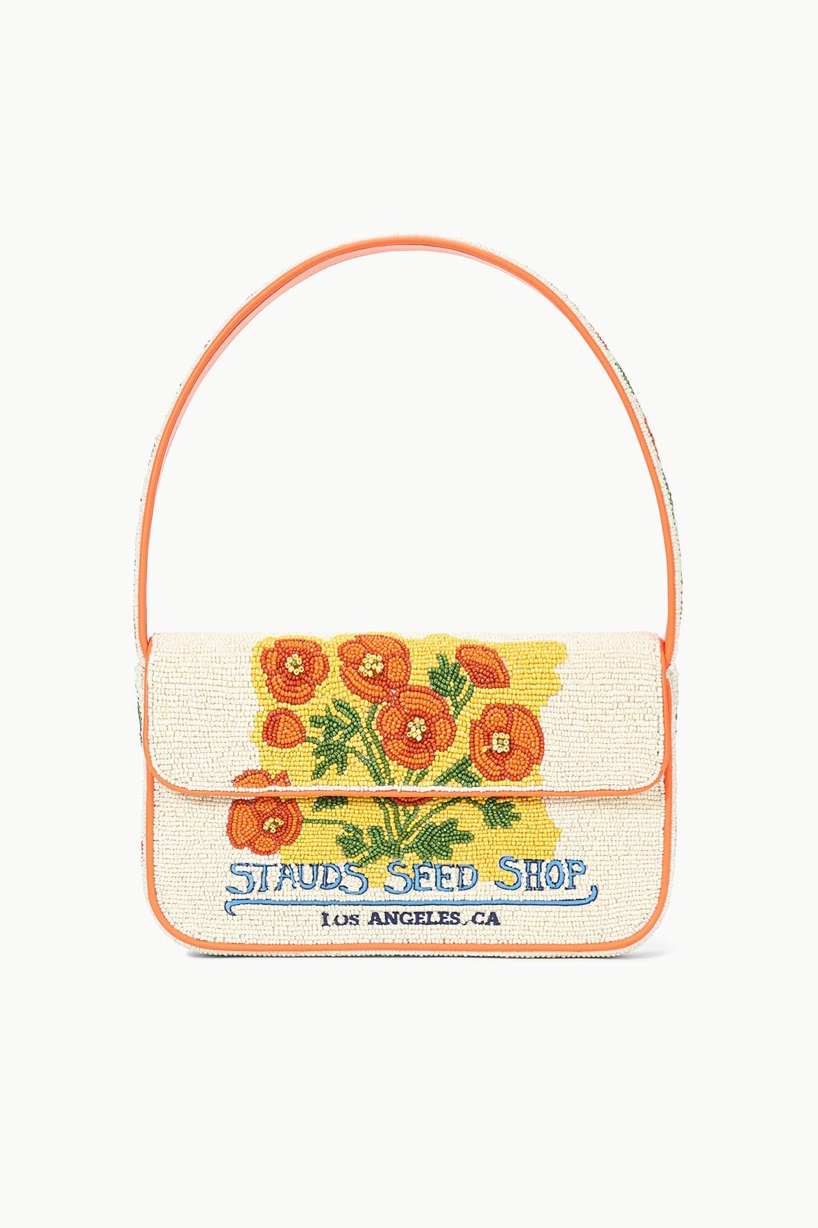 Tommy California Poppy Beaded Handbag – Handcrafted Vegan Leather