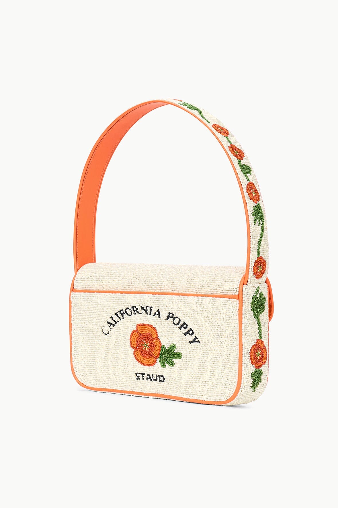 Tommy California Poppy Beaded Handbag – Handcrafted Vegan Leather