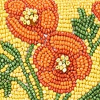 Tommy California Poppy Beaded Handbag – Handcrafted Vegan Leather