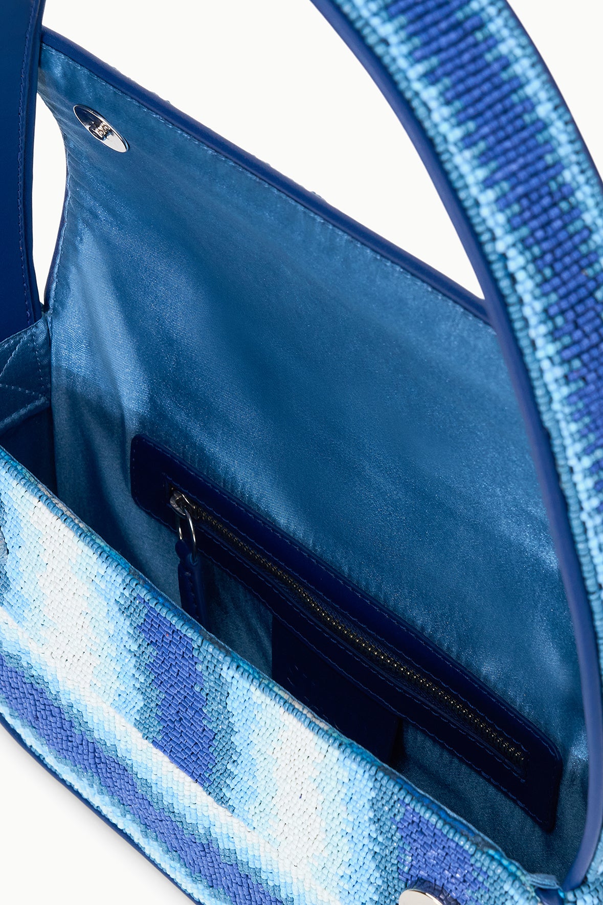 Tommy Hand-Beaded Shoulder Bag with Vegan Leather Piping