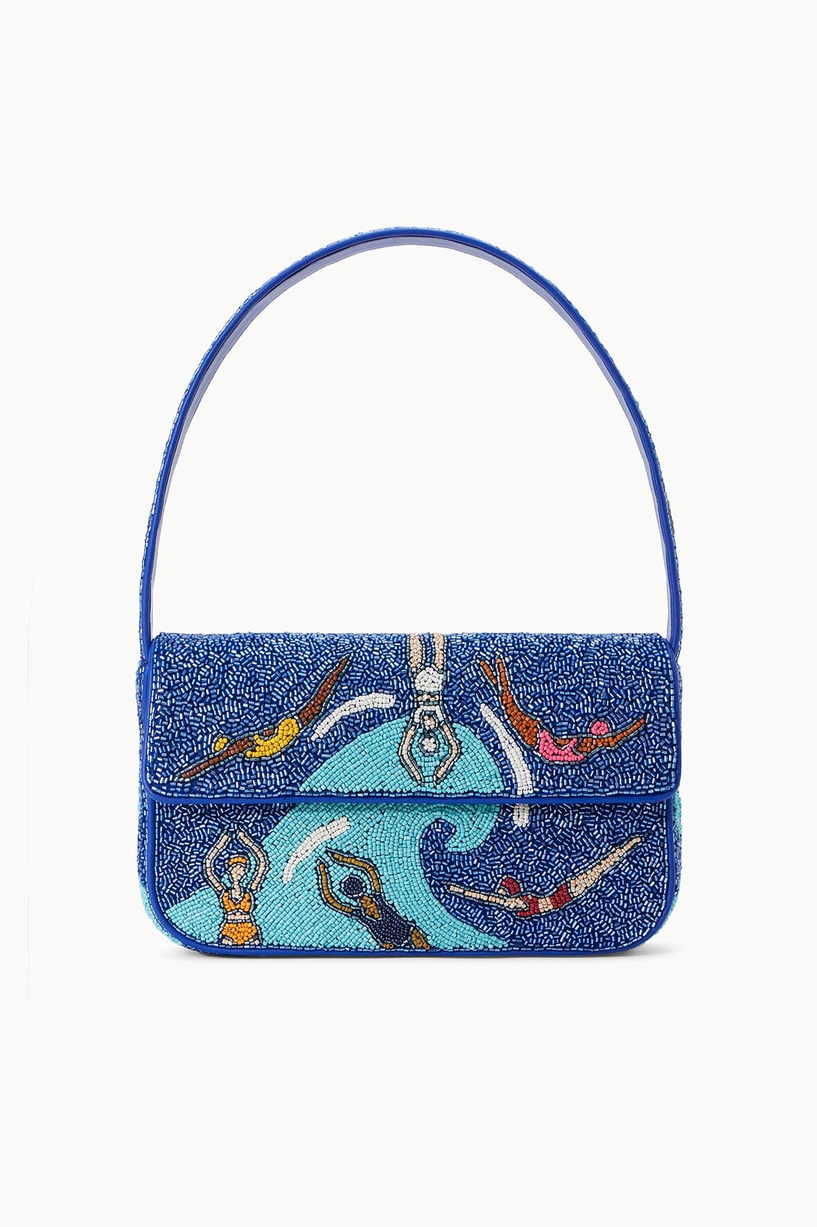 Tommy Hilfiger Beaded Shoulder Bag with Swimming Motif