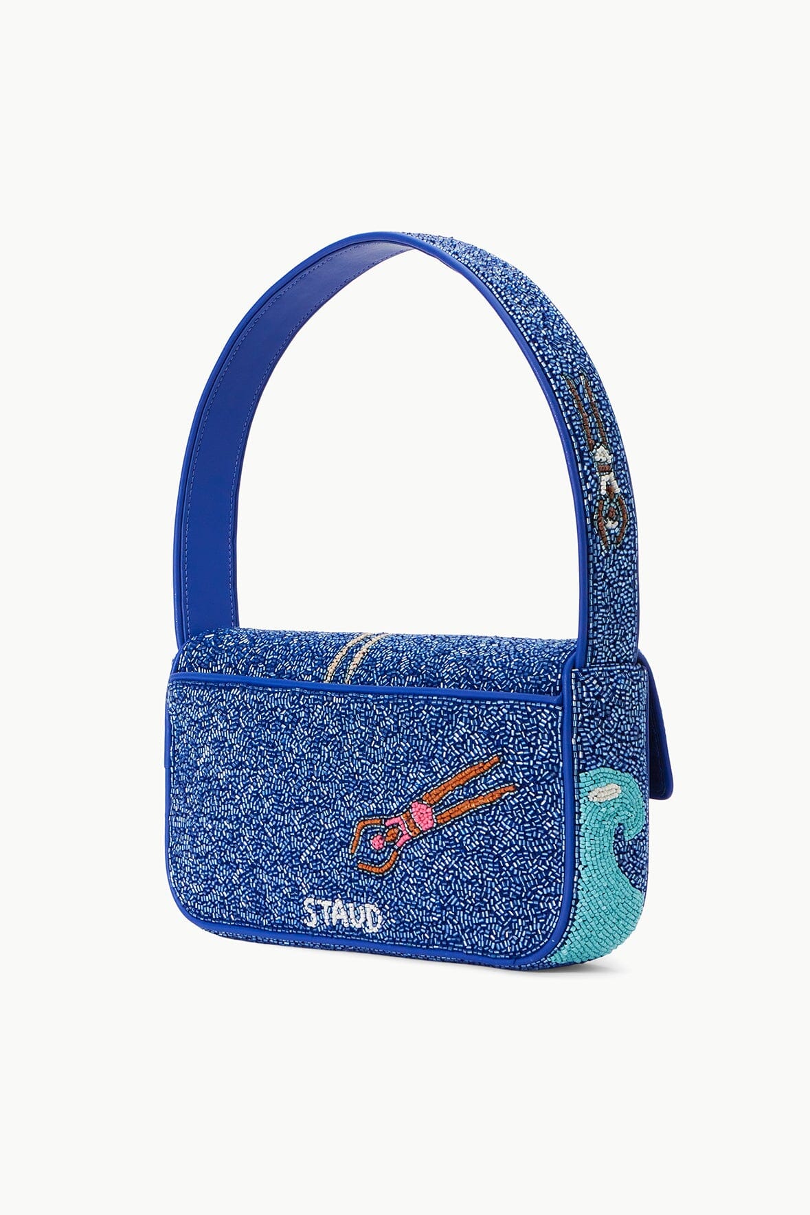 Tommy Hilfiger Beaded Shoulder Bag with Swimming Motif