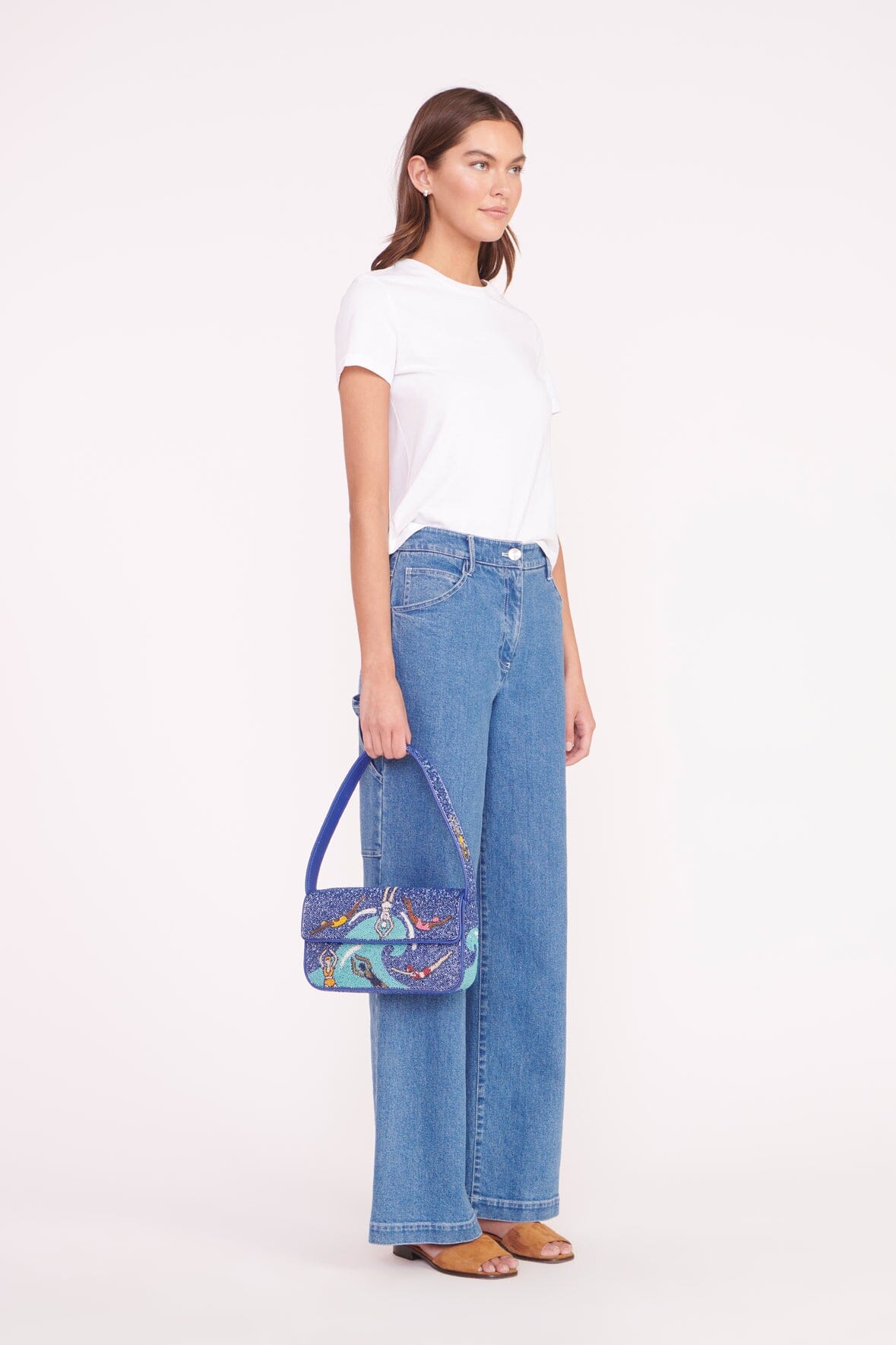 Tommy Hilfiger Beaded Shoulder Bag with Swimming Motif