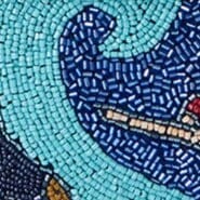 Tommy Hilfiger Beaded Shoulder Bag with Swimming Motif