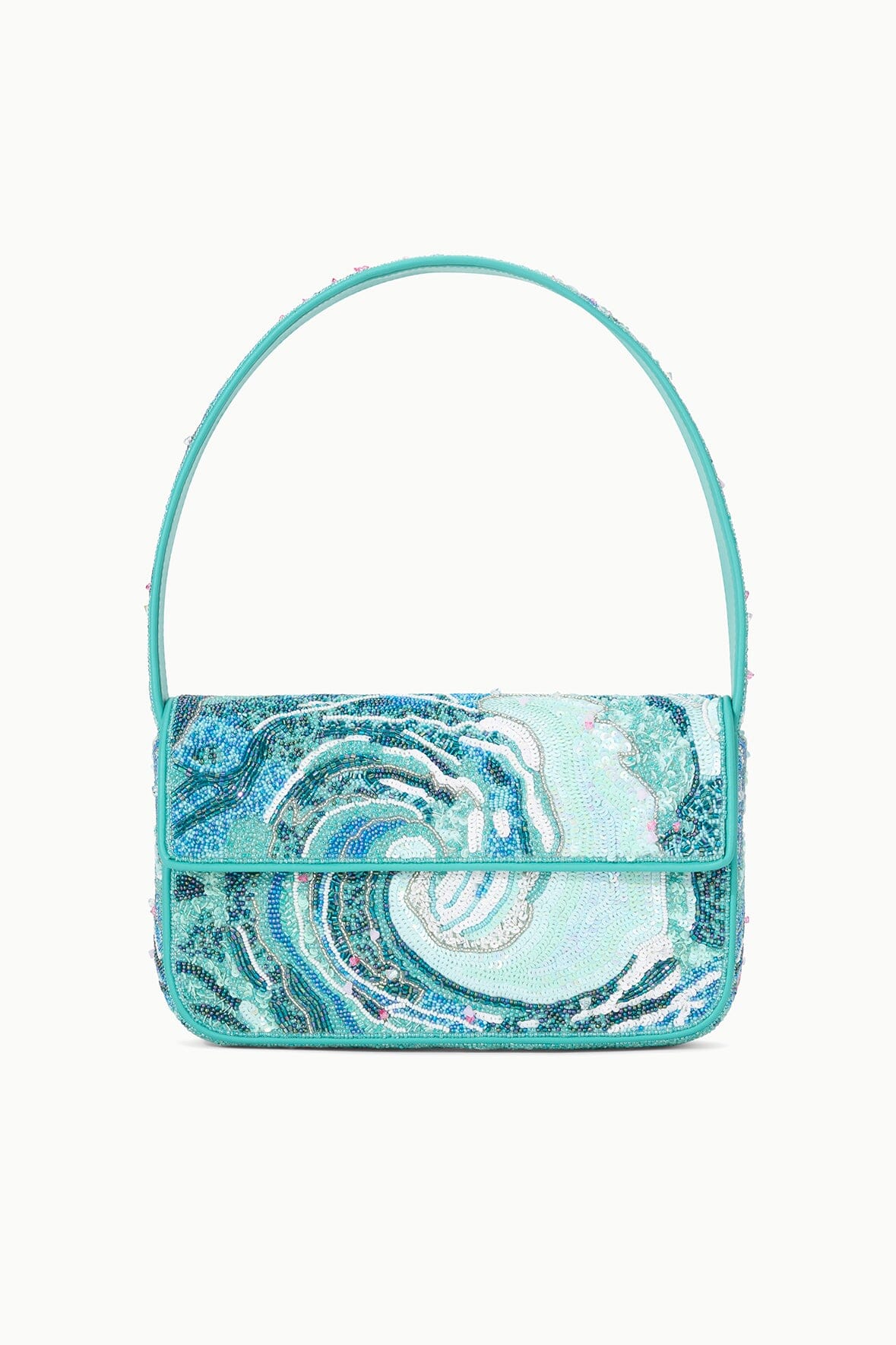 Tommy Tidal Wave Hand-Beaded Vegan Leather Shoulder Bag