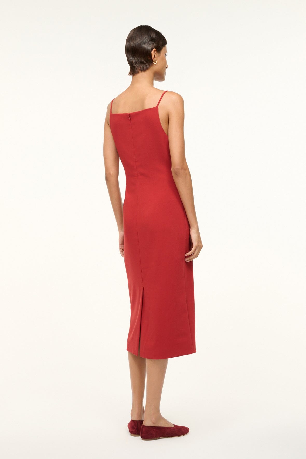 Una Rouge Dress – Button Front Square Neck Relaxed Fit