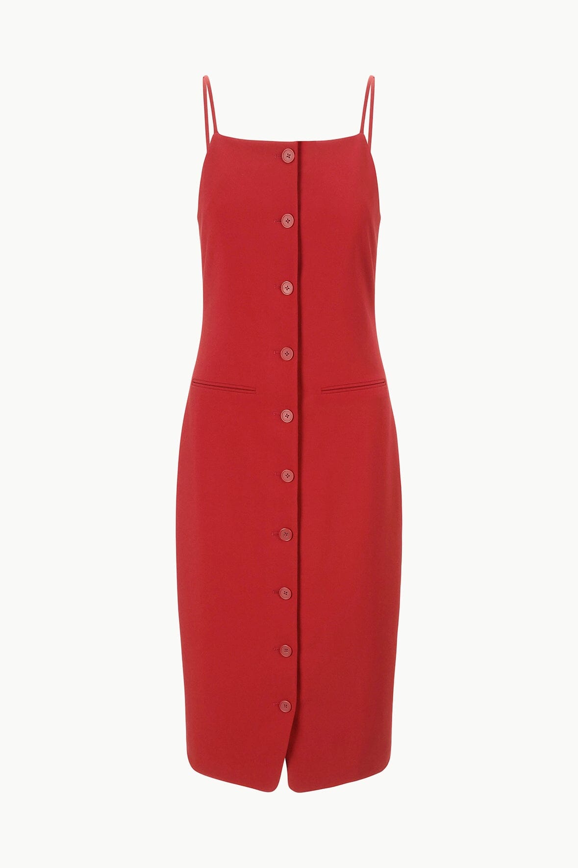 Una Rouge Dress – Button Front Square Neck Relaxed Fit