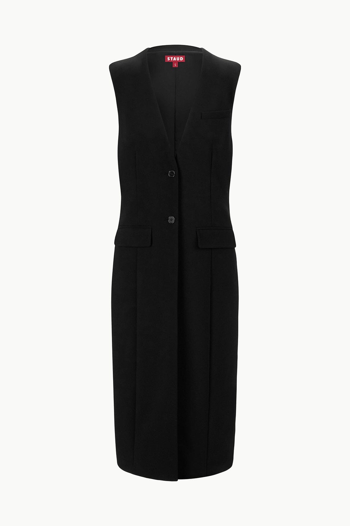 Varick Black Suit Vest with Lightly Padded Shoulders