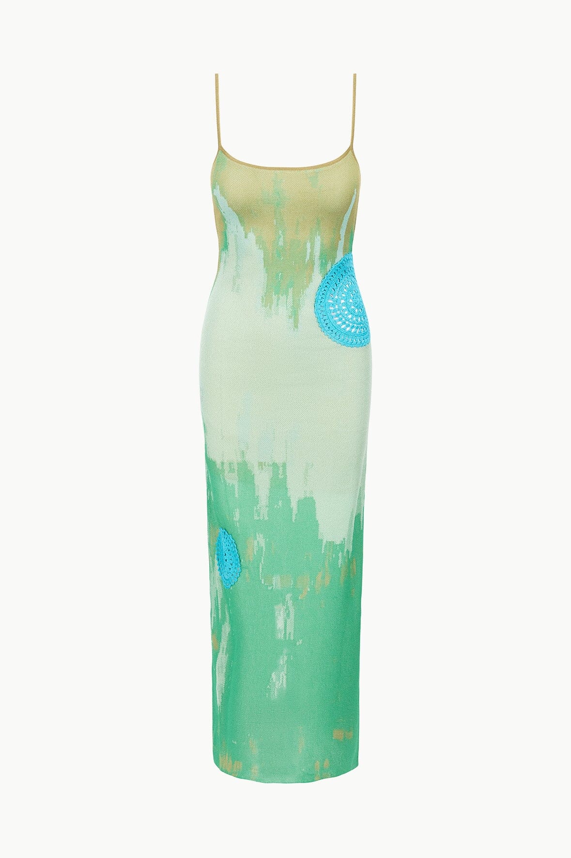 Venus Jacquard Maxi Dress with Crochet Inserts
