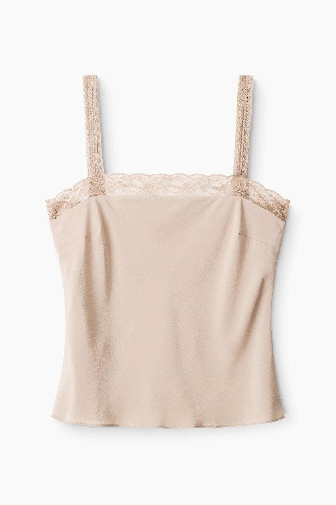 Veronica Lace Trim Silk Cami Top | Dune
