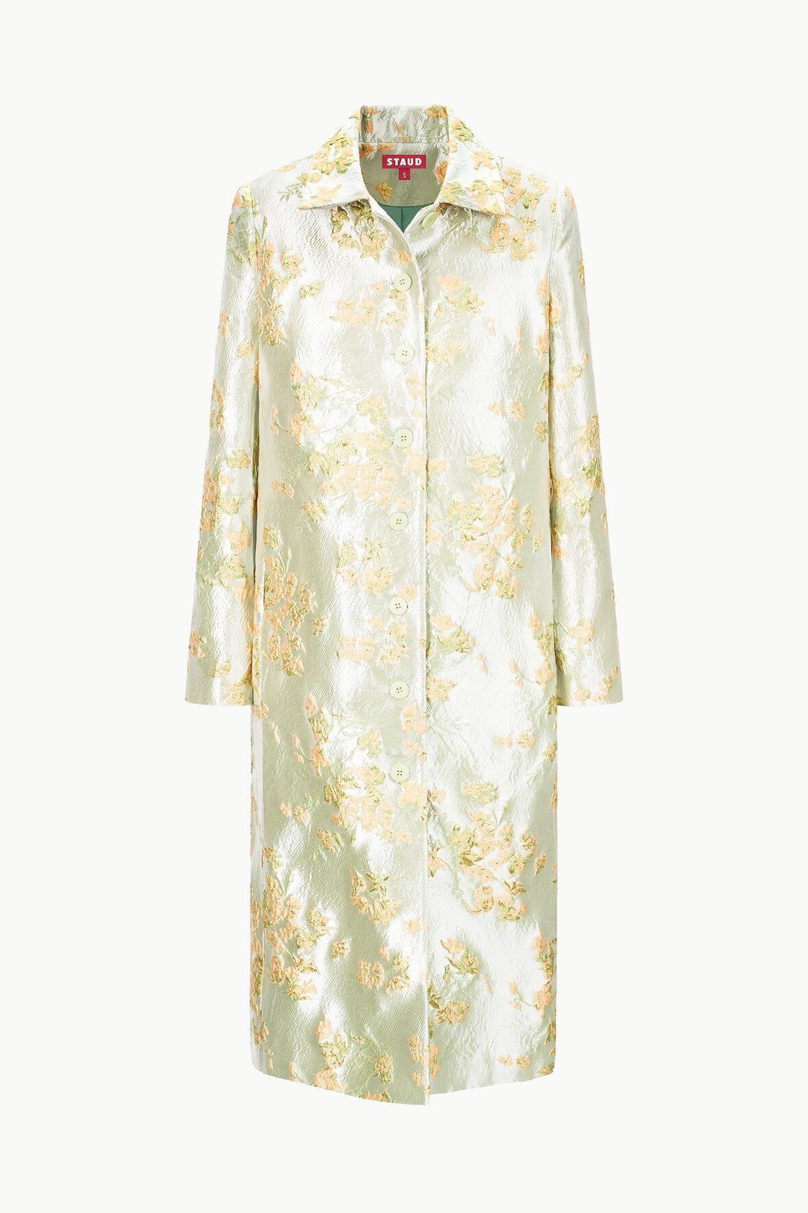 Antoinette Metallic Floral Brocade Coat for Holidays