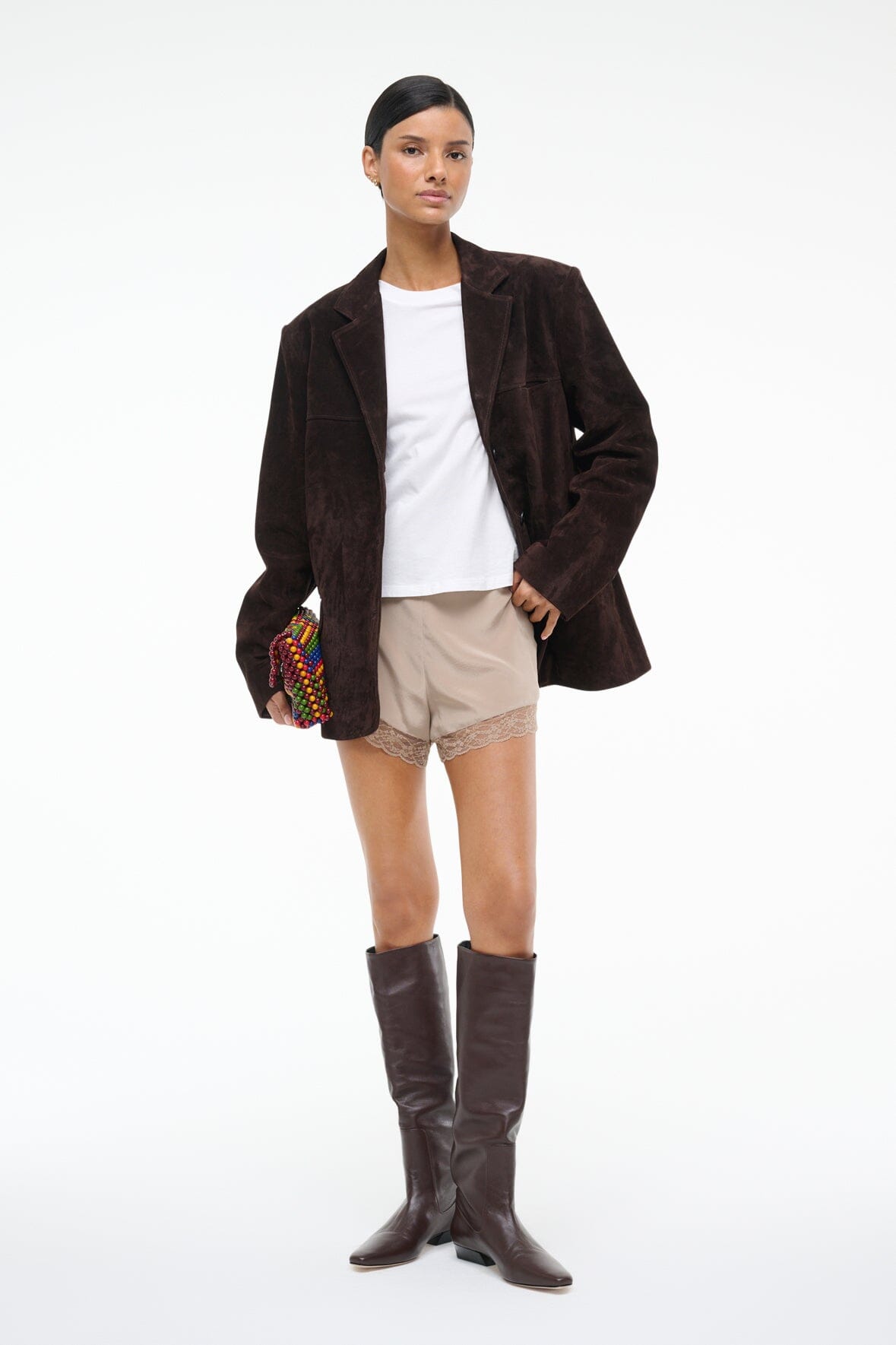 Von Silk Shorts with Lace Trim | Lightweight Silk Pajama Shorts