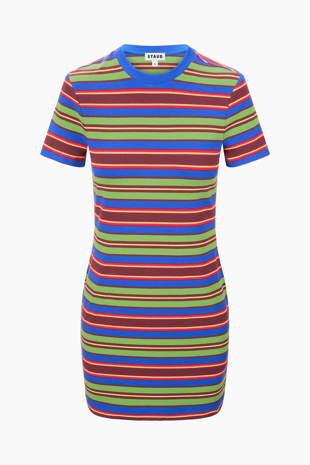 Wade Striped Cotton Jersey Mini Dress - Vintage Crewneck Style