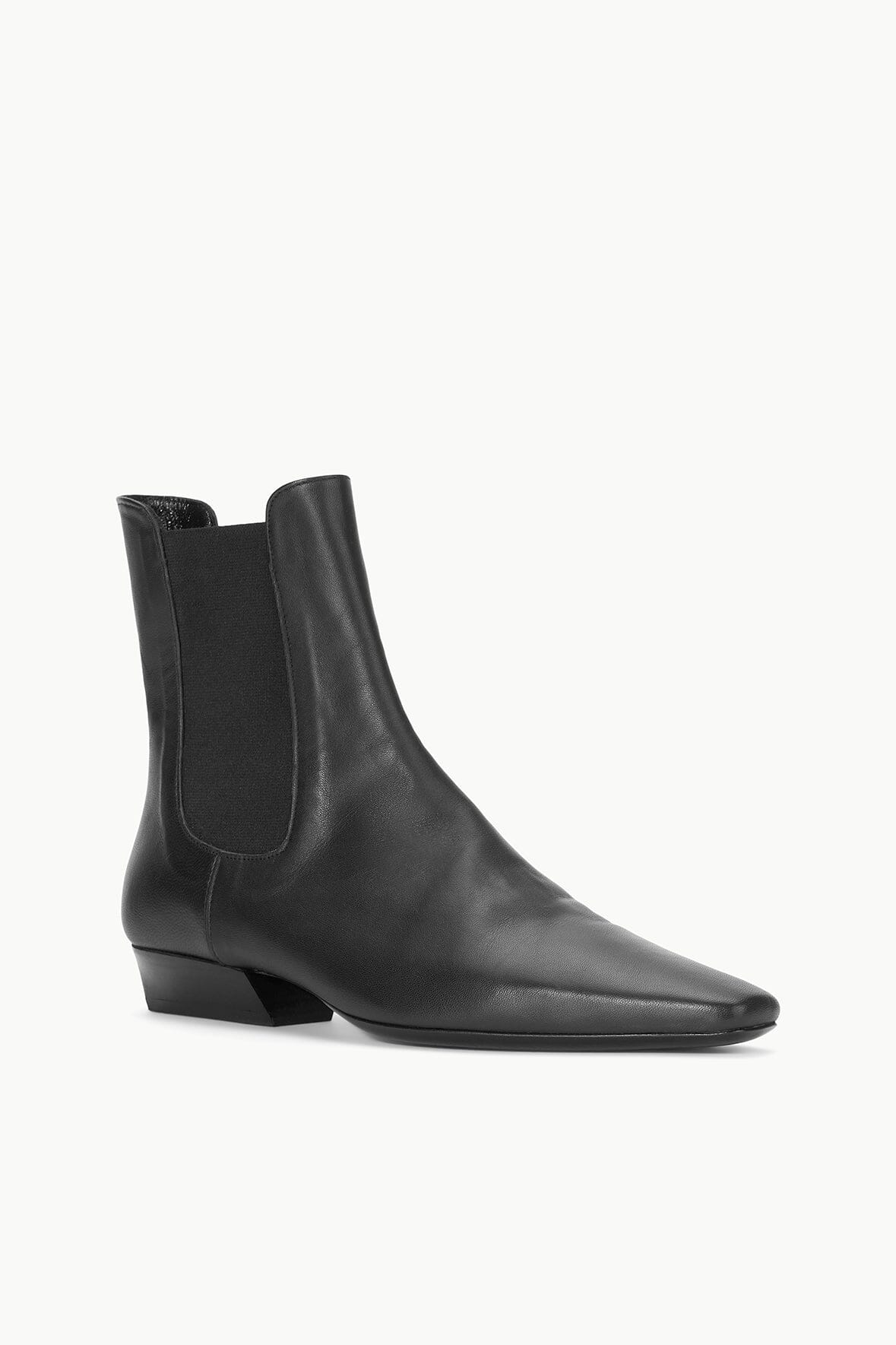 Wally Black Chelsea Boot with Pointed Toe & Elastic Gore