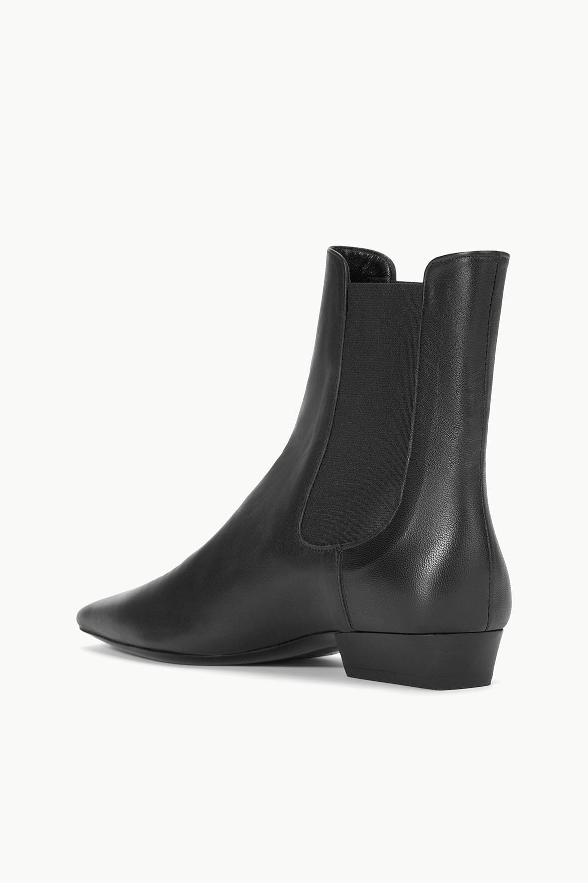 Wally Black Chelsea Boot with Pointed Toe & Elastic Gore