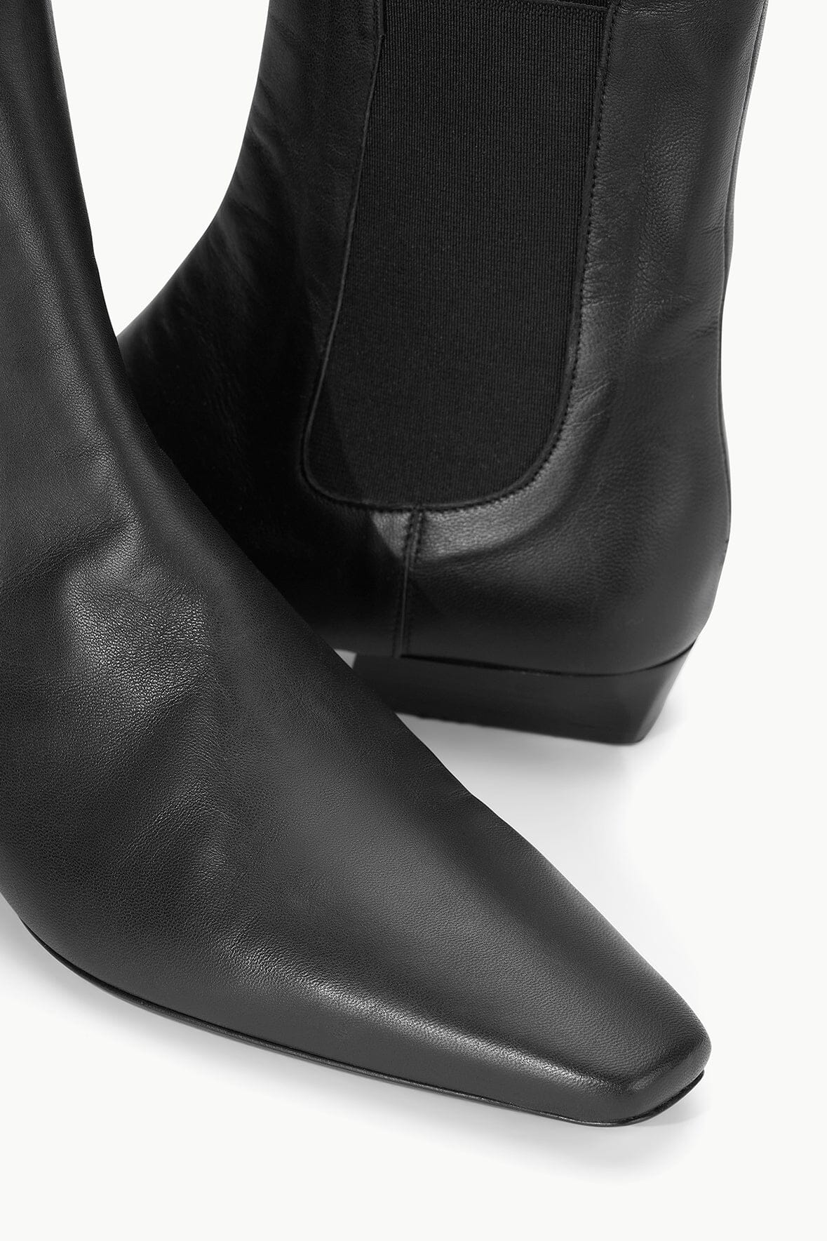 Wally Black Chelsea Boot with Pointed Toe & Elastic Gore