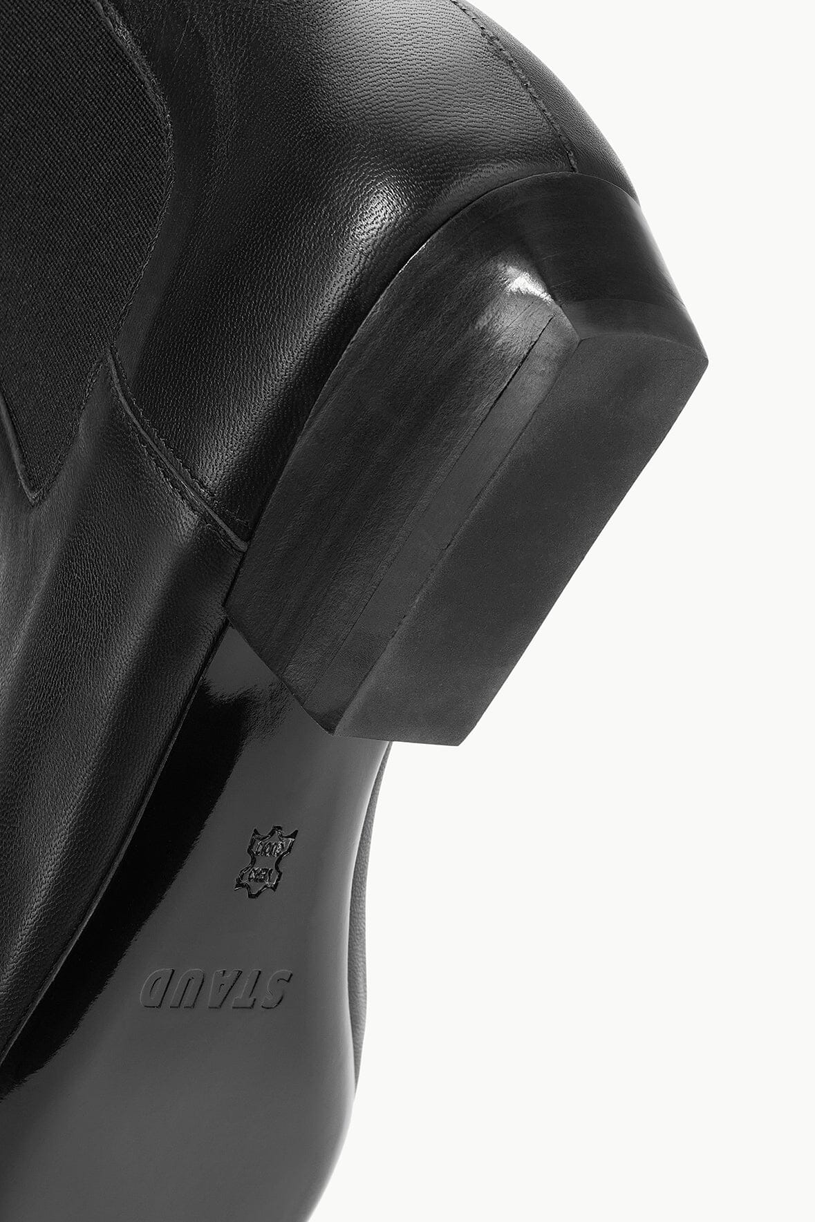 Wally Black Chelsea Boot with Pointed Toe & Elastic Gore