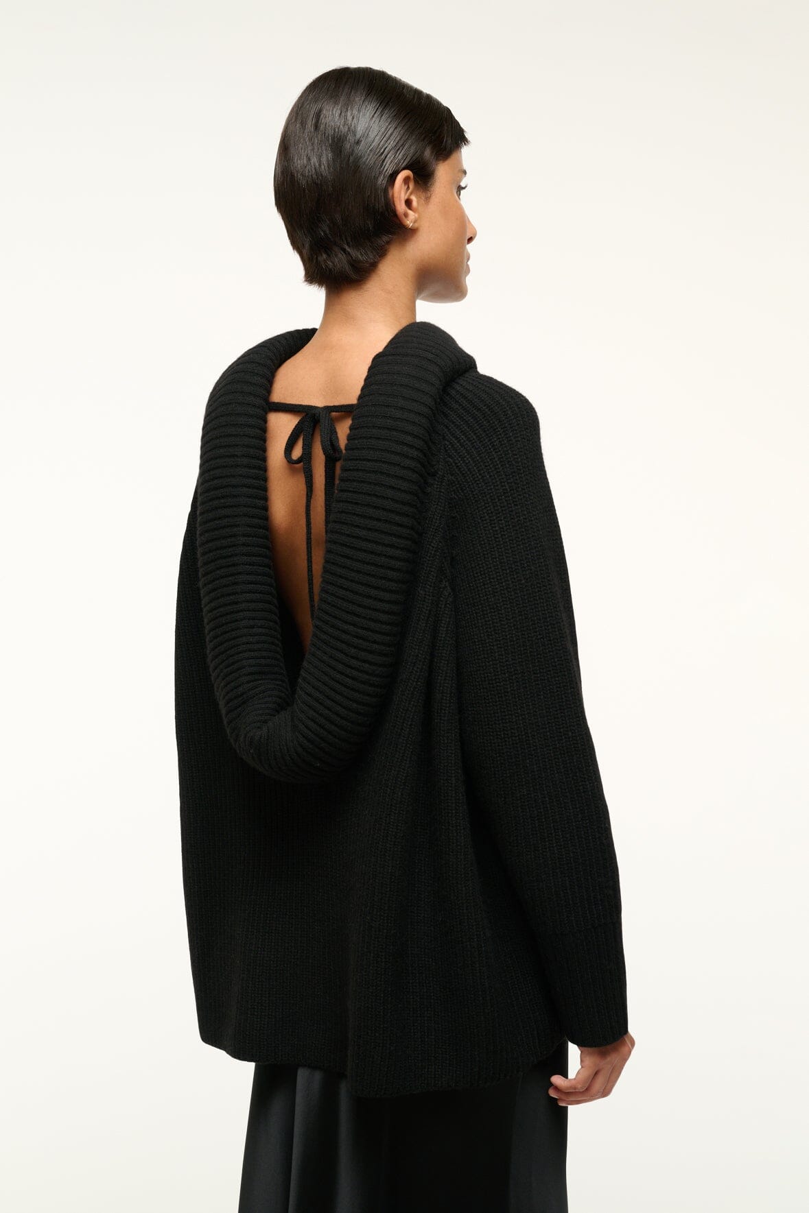 Waverly Chunky Merino Wool Sweater with Open Back