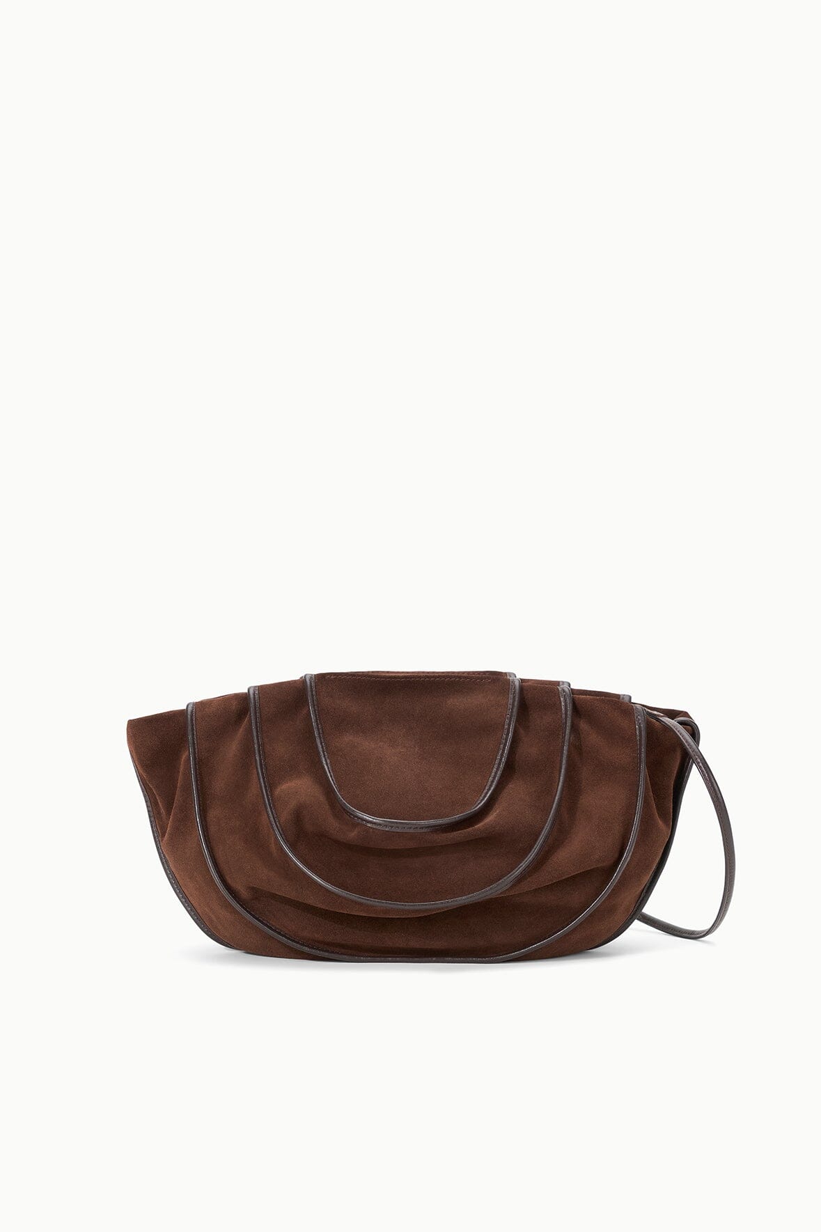 Wells Convertible Shoulder Bag & Clutch in Mahogany Leather