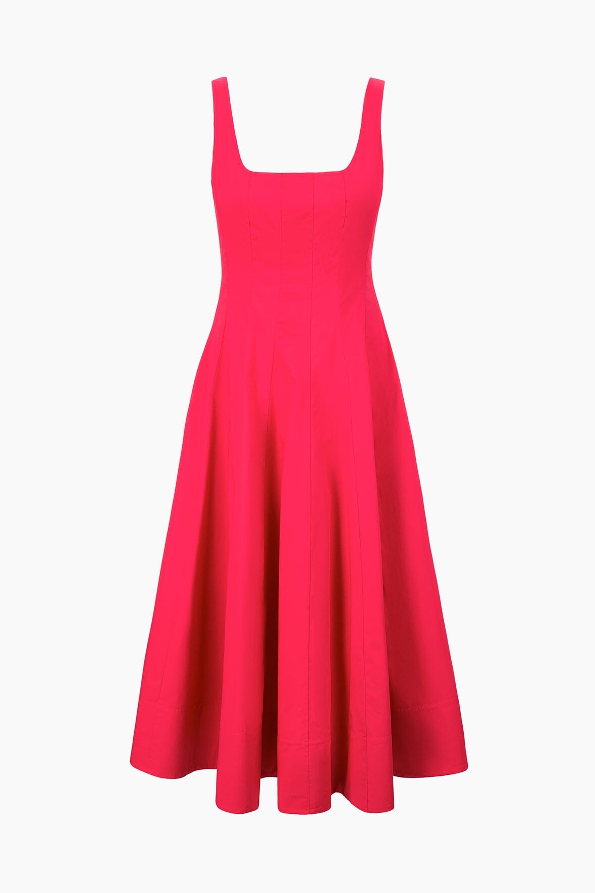 Wells Square Neck Corset Dress in Lightweight Cotton Poplin