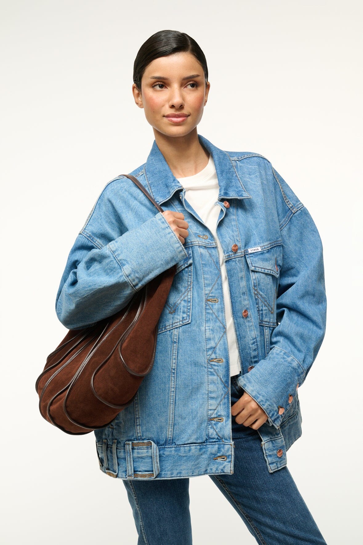 Wells Hobo Bag - Mahogany Slouchy Shoulder Bag for Travel