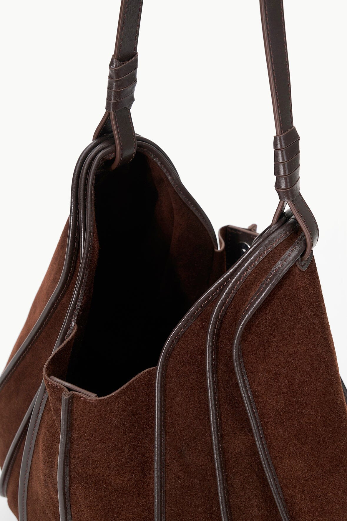 Wells Hobo Bag - Mahogany Slouchy Shoulder Bag for Travel
