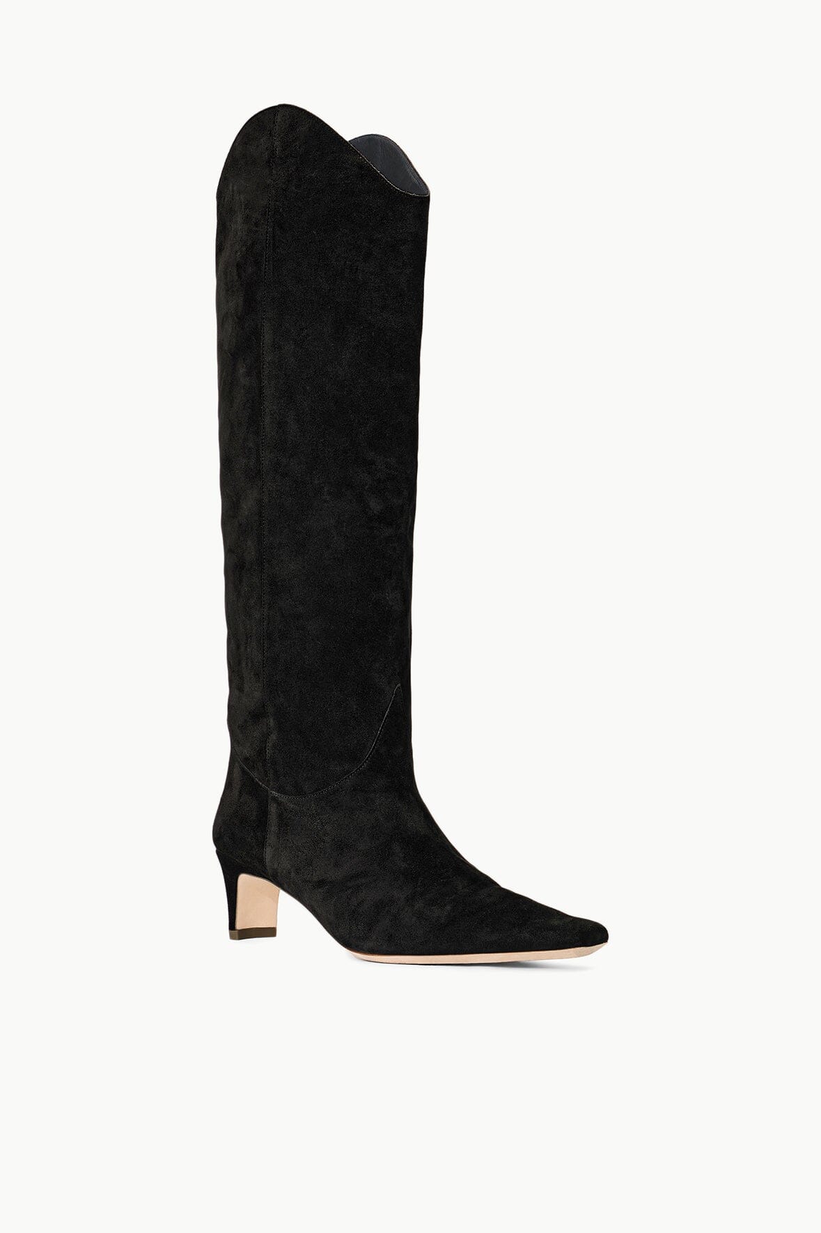 Western Wally Boot - Black Suede Pointed Toe Women's Ankle Boots