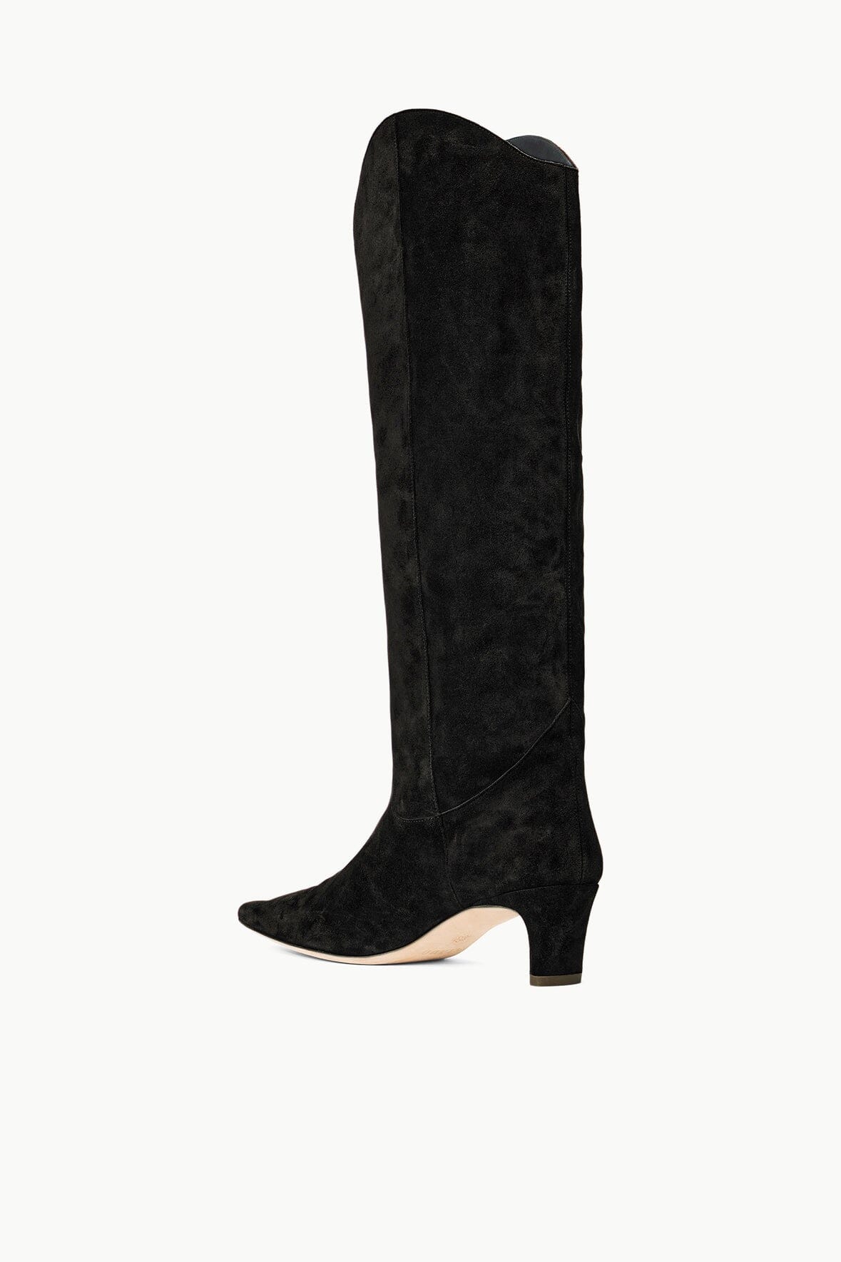 Western Wally Boot - Black Suede Pointed Toe Women's Ankle Boots