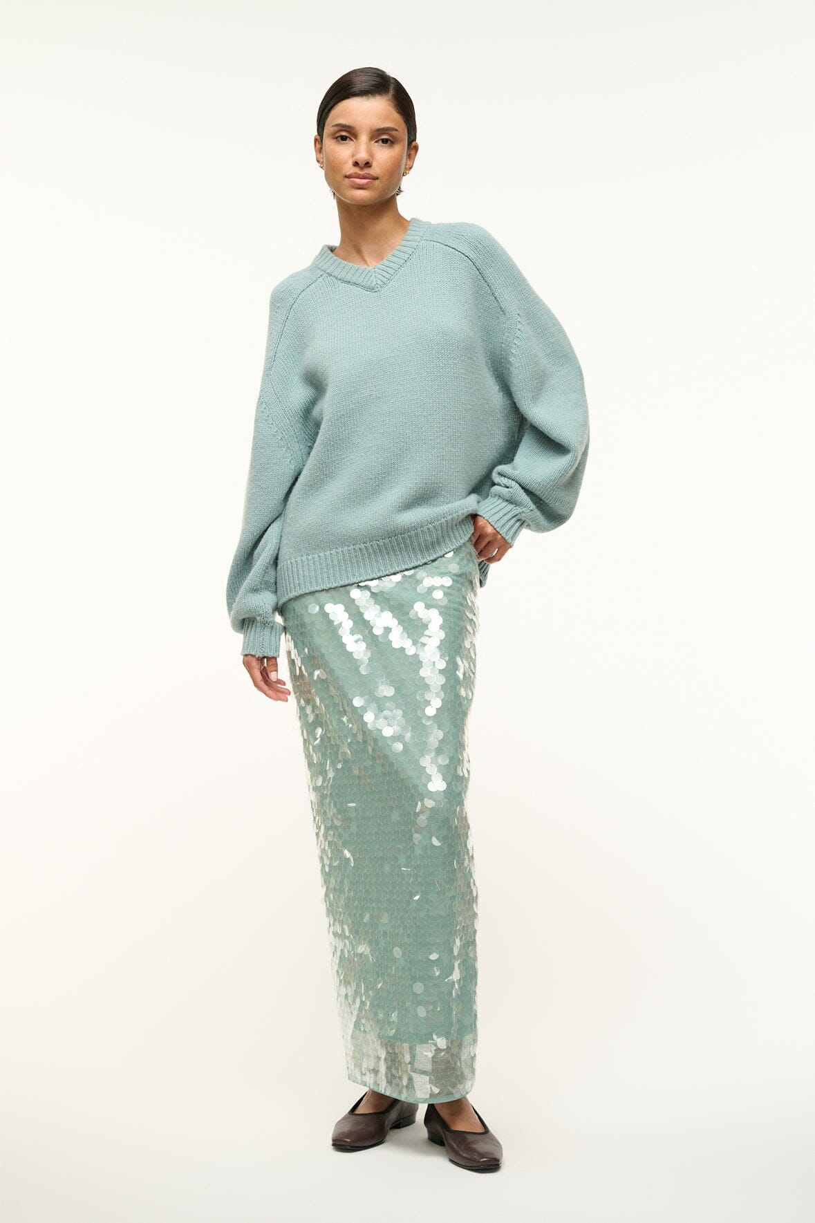 Wilson Chunky Knit V-Neck Sweater | Oversized Casual Pullover