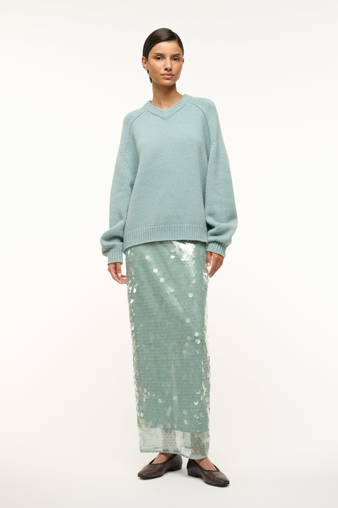 Wilson Chunky Knit V-Neck Sweater | Oversized Casual Pullover