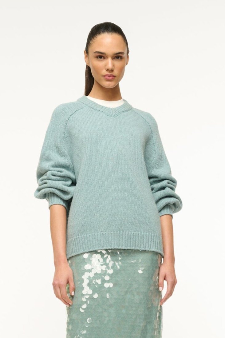 Wilson Chunky Knit V-Neck Sweater | Oversized Casual Pullover