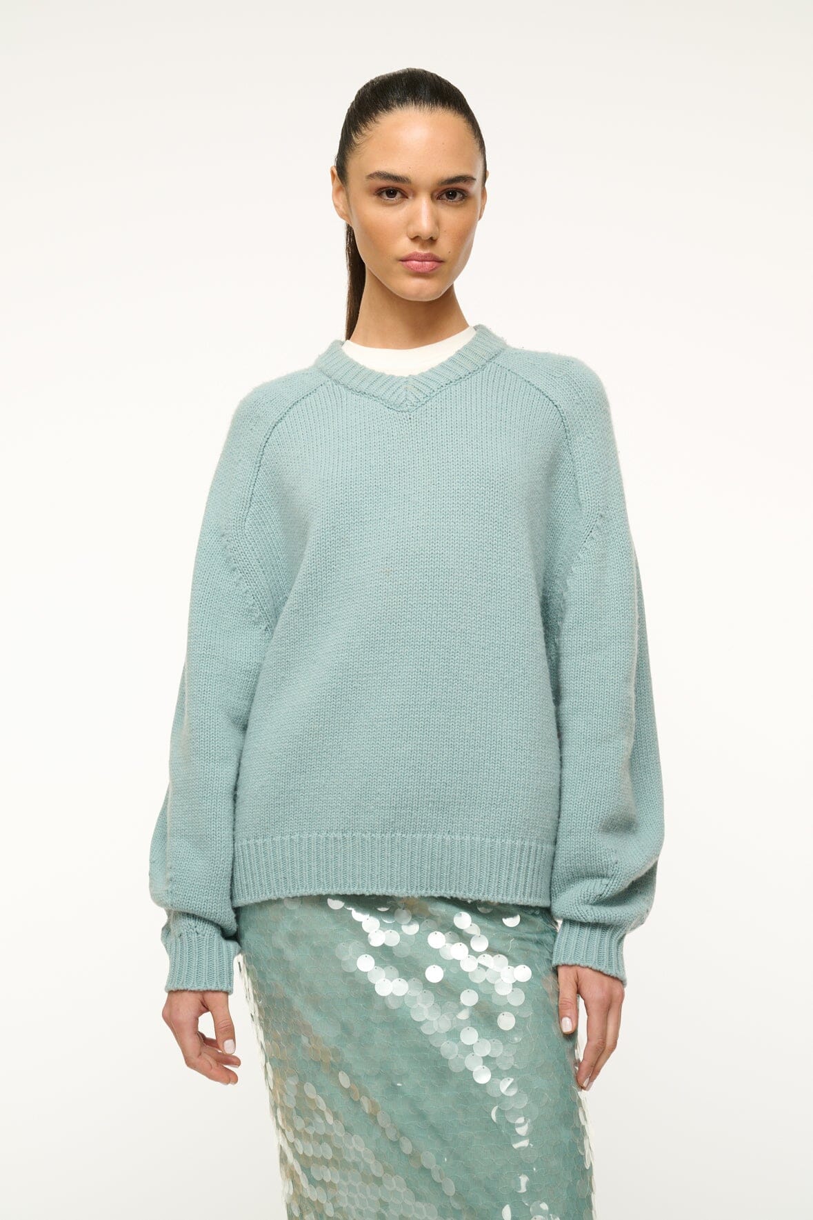 Wilson Chunky Knit V-Neck Sweater | Oversized Casual Pullover