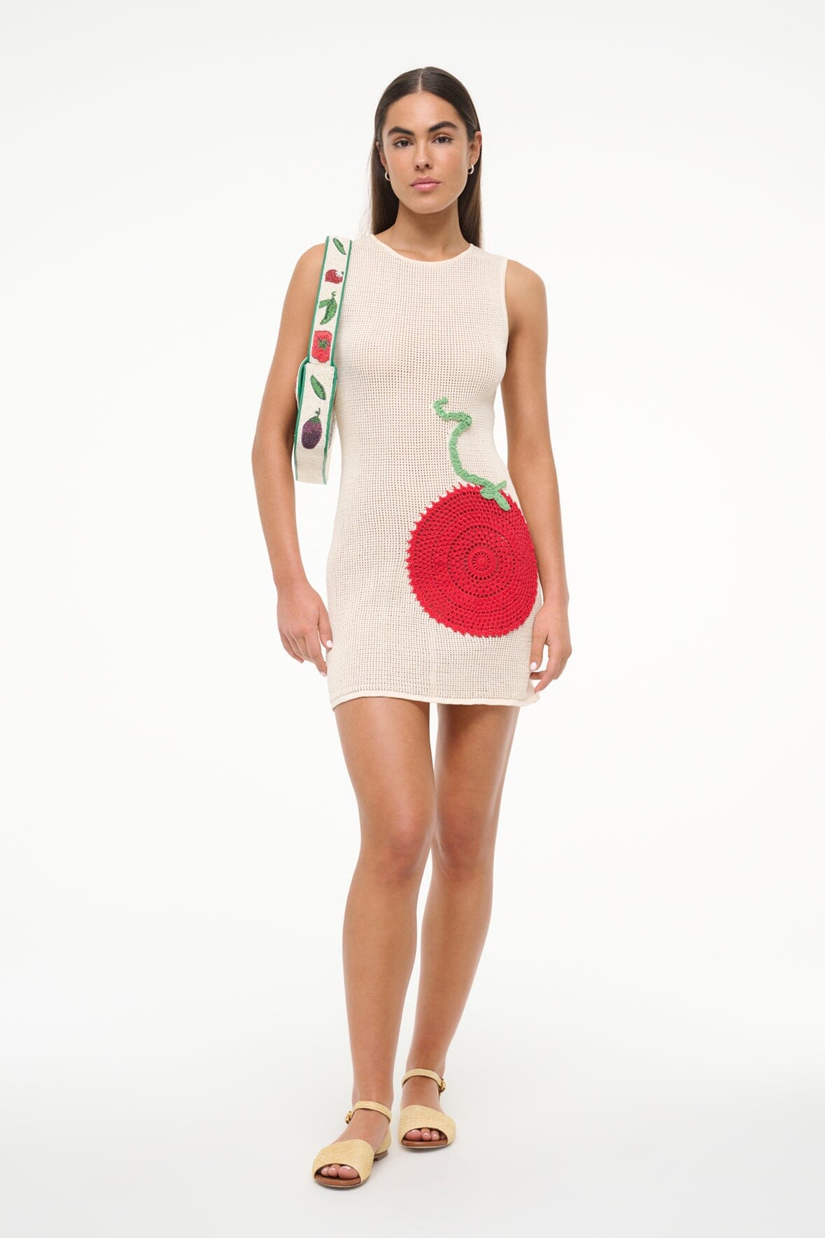 Bailey Cotton Coverup Dress with Crochet Appliques | Roma Ivory