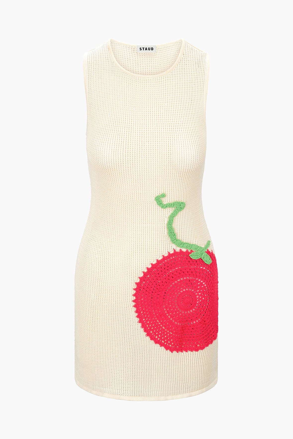 Bailey Cotton Coverup Dress with Crochet Appliques | Roma Ivory