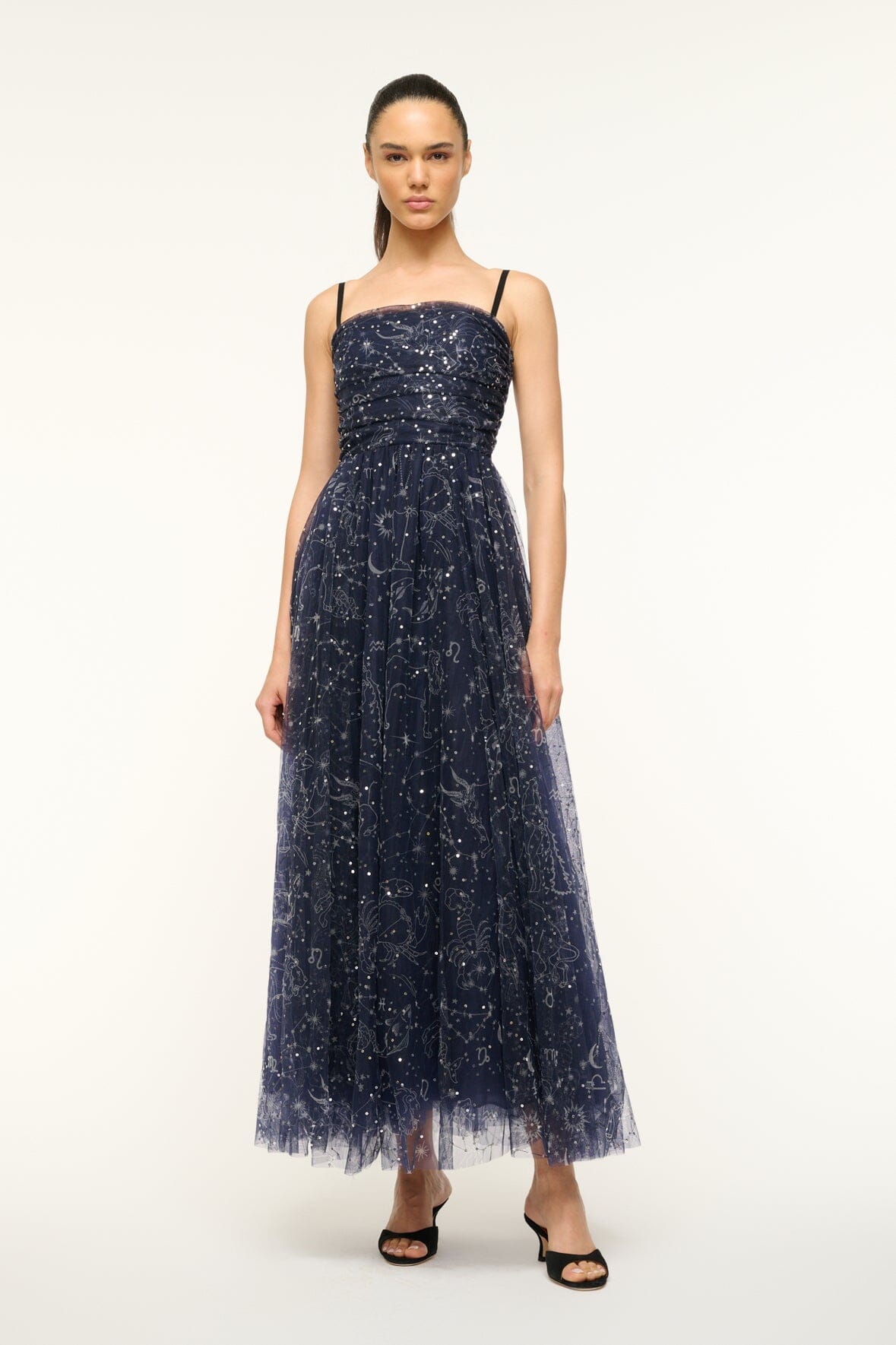 Bettina Sequin Constellation Corset Tulle Gown