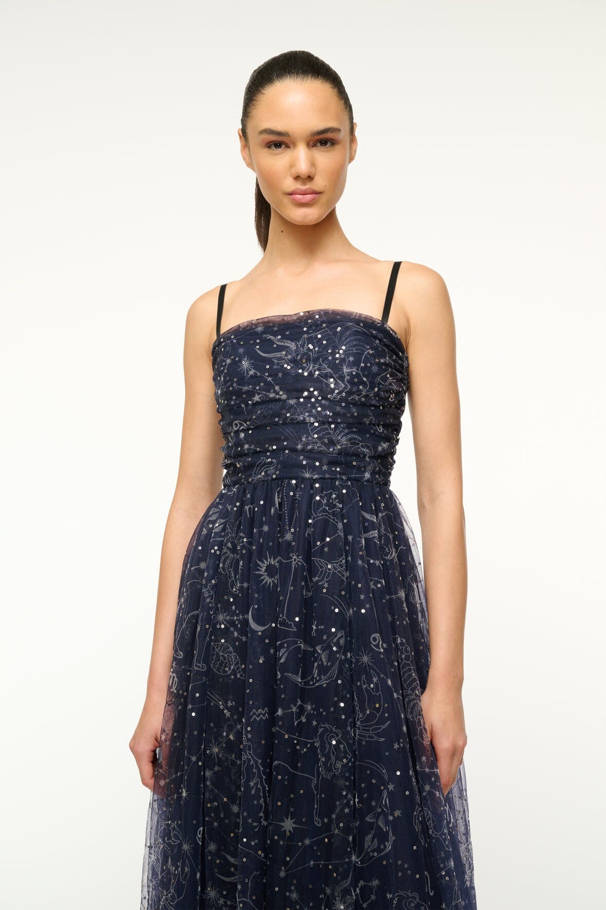 Bettina Sequin Constellation Corset Tulle Gown