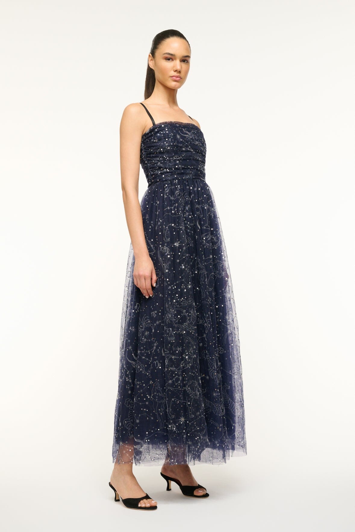 Bettina Sequin Constellation Corset Tulle Gown