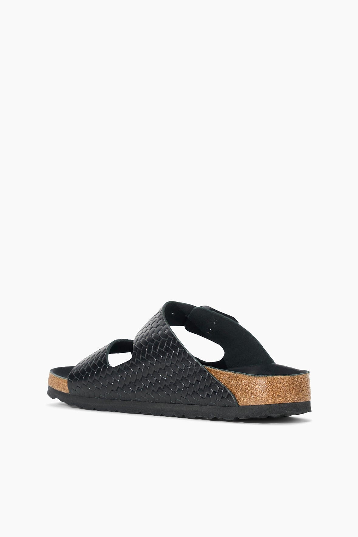 Birkenstock Arizona Woven Leather Sandals - Black Narrow Fit
