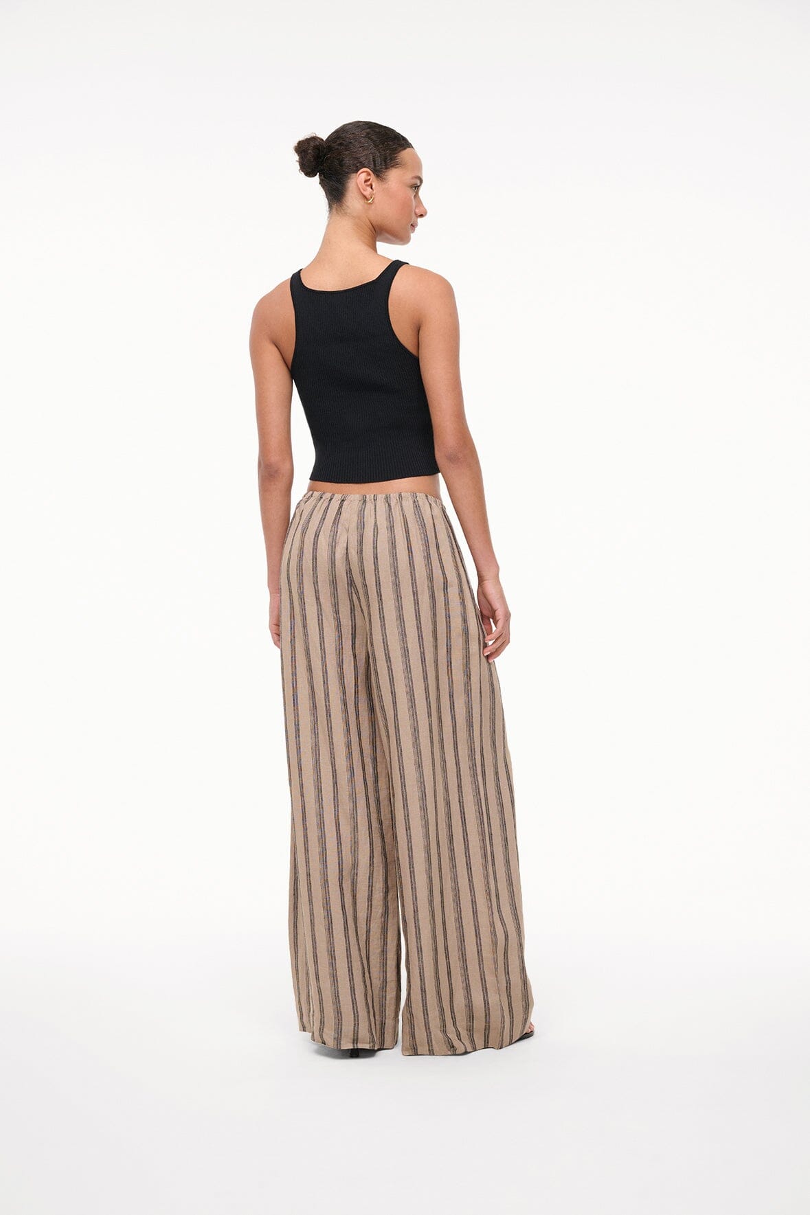 Bonfire Linen Pants | Wide Leg Summer Stripe Pull-On