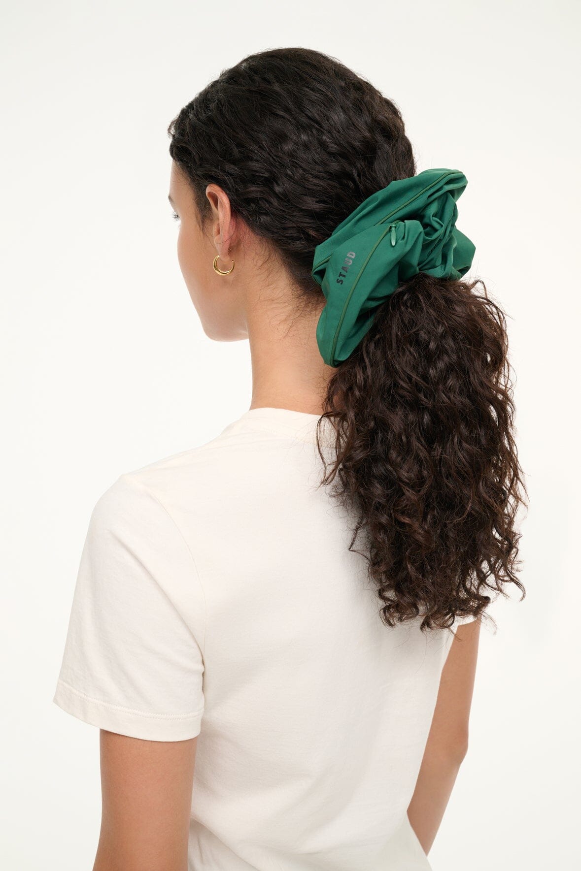 Jungle Gorge Scrunchie with Hidden Pocket – Oversized Nylon Hair Tie