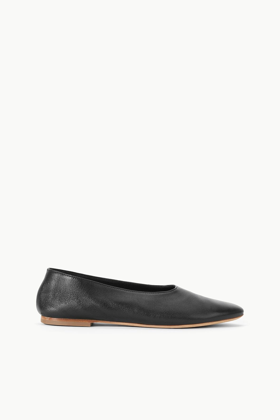 Alba Soft Nappa Leather Ballet Flats in Black