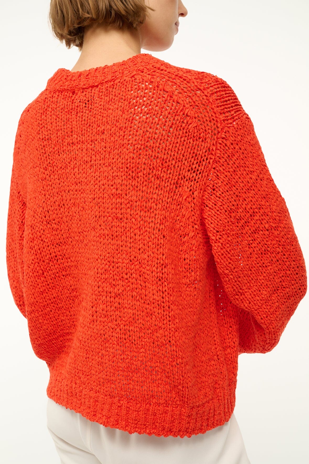 Organic Cotton Cala Sweater - Chunky Crewneck Knit in Cayenne