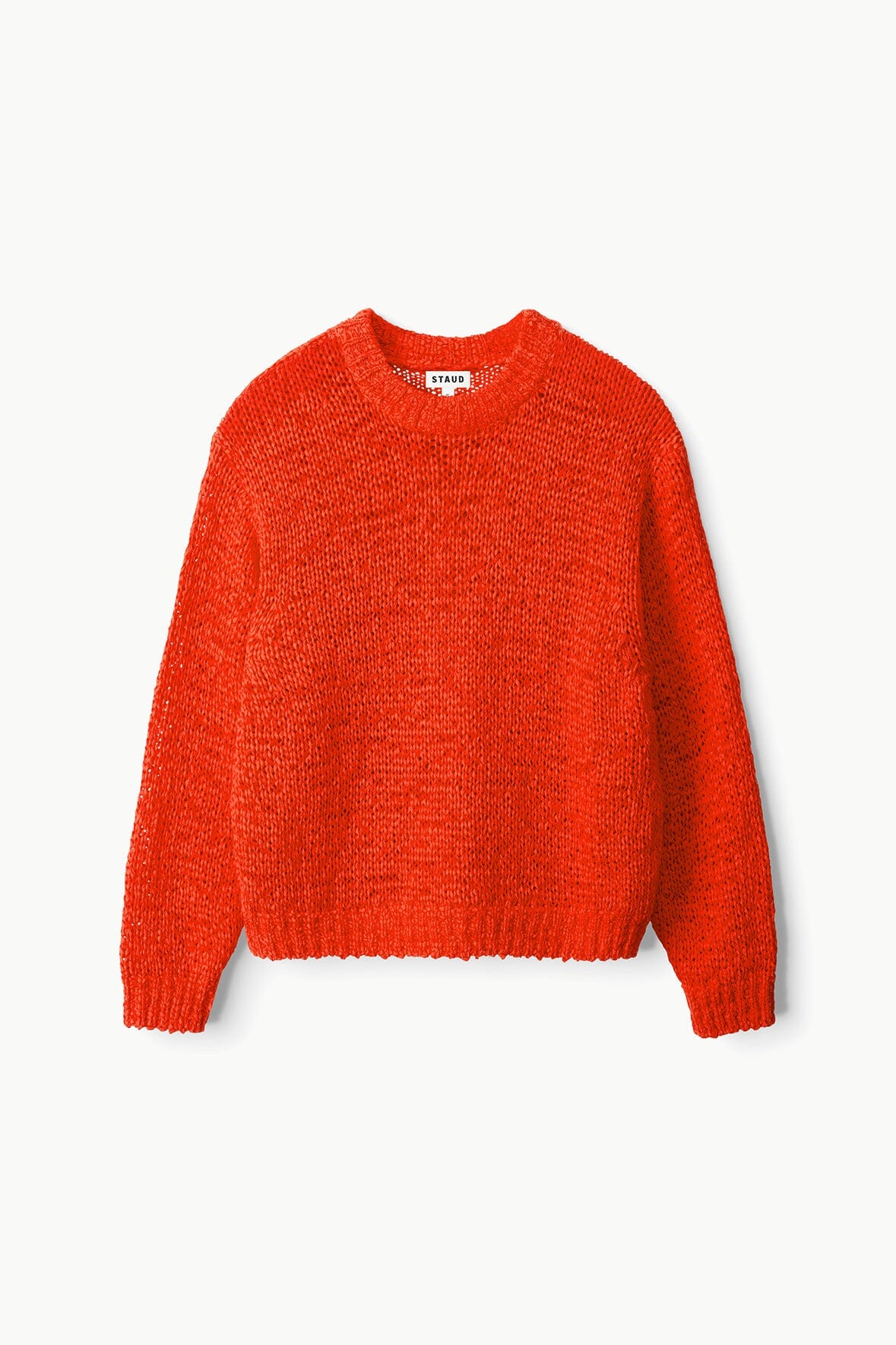 Organic Cotton Cala Sweater - Chunky Crewneck Knit in Cayenne