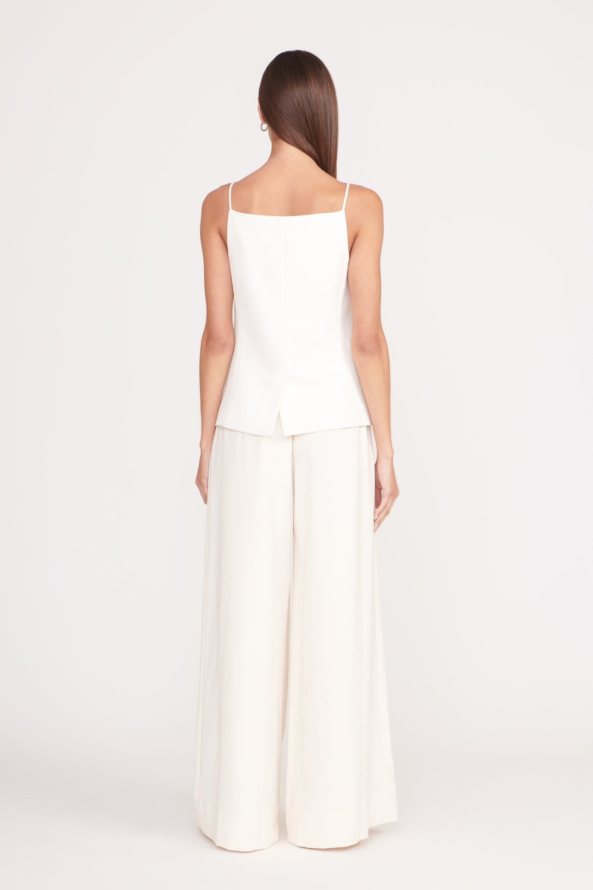 Caleb High Waist Wide Leg Pants in Ecru